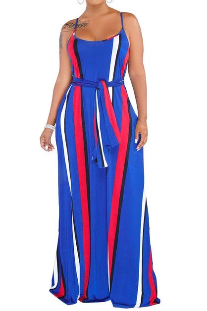 open lace back dress BMC Multi-colored Striped Maxi-Dress with Pockets – Black Mentality Clothing main image 1