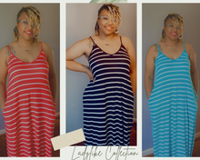 Load image into Gallery viewer, Striped Maxi Dress with Pockets
