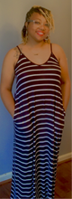 Load image into Gallery viewer, Striped Maxi Dress with Pockets
